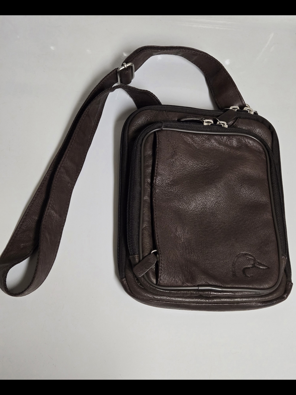 Duck's Unlimited Leather Crossbody Bag